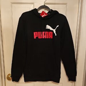 NWT! PUMA Black Hoodie with Red and White Logo. B1G1 Free Entire Closet!